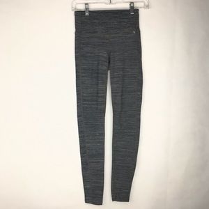 Athleta Tight Leggings Yoga Pants Size XXS Heather Gray Tan Seam Compression